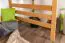 Hochbett für Jugendliche 120 x 190 cm | Massivholz: Buche | Natur Lackiert | umbaubar in Einzelbett | Premium-Qualität | inkl. Rollrost Abbildung