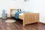 Kinderbett 90 x 200 cm | Massivholz: Buche | Natur Lackiert Abbildung
