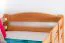 90 x 200 cm Stockbett mit Stauraum / 2 Schubladen für Kinder Massivholz: Buche | Natur Lackiert | umbaubar in 2 Einzelbetten | Premium-Qualität | inkl. Rollroste Abbildung