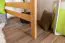 Hochbett für Jugendliche 120 x 190 cm | Massivholz: Buche | Natur Lackiert | umbaubar in Einzelbett | Premium-Qualität | inkl. Rollrost Abbildung