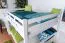 Stockbett für Kinder 140 x 200 cm | Massivholz: Buche | Weiß Lackiert | umbaubar in 2 Einzelbetten | inkl. Rollroste Abbildung