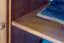 Schmaler Kleiderschrank | 2 Drehtüren | 4 Fächer | mit Kleiderstange | 80 cm breit | Massivholz | Farbe: Eiche Abbildung