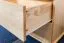 77 cm breiter Kleiderschrank mit 2 Türen, 8 Fächern und 2 Schubladen aus Massiv-Holz | Farbe: Natur | Tiefe: 50 cm Abbildung