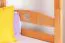 Etagenbett für Kinder 90 x 200 cm | Massivholz: Buche | Natur Lackiert | umbaubar in 2 Einzelbetten | inkl. Rollroste Abbildung