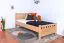 Kinderbett 90 x 200 cm | Massivholz: Buche | Natur Lackiert Abbildung