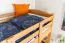 Hochbett für Kinderzimmer 90 x 190 cm | Massivholz: Buche | Natur Lackiert | umbaubar in Einzelbett | Premium-Qualität | inkl. Rollrost Abbildung