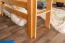 Hochbett für Jugendliche 120 x 190 cm | Massivholz: Buche | Natur Lackiert | umbaubar in Einzelbett | Premium-Qualität | inkl. Rollrost Abbildung
