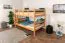 Etagenbett für Kinder 120 x 200 cm | Massivholz: Buche | Natur Lackiert | umbaubar in 2 Einzelbetten | inkl. Rollroste Abbildung
