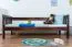 Kinderbett 90 x 200 cm | Massivholz: Kiefer | Walnussfarben Lackiert Abbildung
