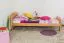 Kinderbett 90 x 200 cm | Massivholz: Buche | Natur Unbehandelt Abbildung
