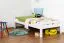 Bettrahmen für Kinder / Kinderbett 90 x 190 cm | Massivholz: Buche | Weiß Lackiert | besonders hohe Qualität Abbildung