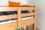 Hochbett für Kinderzimmer 90 x 190 cm | Massivholz: Buche | Natur Lackiert | umbaubar in Einzelbett | Premium-Qualität | inkl. Rollrost Abbildung