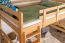 Hochbett für Jugendliche 120 x 190 cm | Massivholz: Buche | Natur Lackiert | umbaubar in Einzelbett | Premium-Qualität | inkl. Rollrost Abbildung