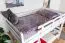 Stockbett für Jugendliche 120 x 190 cm | Massivholz: Buche | Weiß Lackiert | umbaubar in 2 Einzelbetten | inkl. Rollroste Abbildung
