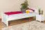 Bettrahmen für Kinder / Kinderbett 80 x 200 cm | Massivholz: Kiefer | Weiß Lackiert Abbildung