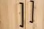 1 Meter breiter Kleiderschrank mit 2 Türen, 2 Fächern und 2 Schubladen | Farbe: Eiche | Tiefe: 51 cm Abbildung