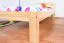 Kinderbett 90 x 200 cm | Massivholz: Kiefer | Natur Lackiert Abbildung