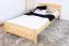 Kinderbett 100 x 200 cm | Massivholz: Kiefer | Natur Lackiert Abbildung
