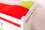 Stockbett für Jugendliche 90 x 200 cm | Massivholz: Buche | Weiß Lackiert | umbaubar in 2 Einzelbetten | inkl. Rollroste Abbildung
