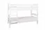 Stockbett für Jugendliche 90 x 200 cm | Massivholz: Buche | Weiß Lackiert | umbaubar in 2 Einzelbetten | inkl. Rollroste Abbildung