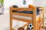 Hochbett für Kinderzimmer 90 x 190 cm | Massivholz: Buche | Natur Lackiert | umbaubar in Einzelbett | Premium-Qualität | inkl. Rollrost Abbildung