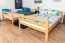 Stockbett für Jugendliche 140 x 190 cm | Massivholz: Buche | Natur Lackiert | umbaubar in 2 Einzelbetten | inkl. Rollroste Abbildung