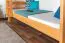 Stockbett für Kinder 90 x 200 cm | Massivholz: Buche | Natur Lackiert | umbaubar in 2 Einzelbetten | inkl. Rollroste Abbildung