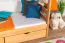 Etagenbett mit Stauraum / 2 Schubladen für Kinder 90 x 200 cm | Massivholz: Buche | Natur Lackiert | umbaubar in 2 Einzelbetten | Premium-Qualität | inkl. Rollroste Abbildung