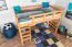 Hochbett für Jugendliche 120 x 190 cm | Massivholz: Buche | Natur Lackiert | umbaubar in Einzelbett | Premium-Qualität | inkl. Rollrost Abbildung