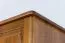 Kleiderschrank | 3 Drehtüren | 2 Schubladen | 5 Fächer | mit Kleiderstange | 135 cm breit | Massivholz | Farbe: Eiche Rustikal Abbildung