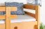 Stockbett für Kinder 90 x 190 cm | Massivholz: Buche | Natur Lackiert | umbaubar in 2 Einzelbetten | inkl. Rollroste Abbildung