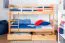 90 x 200 cm Etagenbett mit Stauraum / 2 Schubladen für Kinder Massivholz: Buche | Natur Lackiert | umbaubar in 2 Einzelbetten | Premium-Qualität | inkl. Rollroste Abbildung