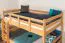 Etagenbett für Kinder 120 x 200 cm | Massivholz: Buche | Natur Lackiert | umbaubar in 2 Einzelbetten | inkl. Rollroste Abbildung