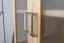 77 cm breiter Kleiderschrank mit 2 Türen, 8 Fächern und 2 Schubladen aus Massiv-Holz | Farbe: Natur | Tiefe: 50 cm Abbildung