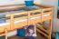 Hochbett für Jugendliche 120 x 190 cm | Massivholz: Buche | Natur Lackiert | umbaubar in Einzelbett | Premium-Qualität | inkl. Rollrost Abbildung