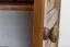 Schmaler Kleiderschrank | 2 Drehtüren | 4 Fächer | mit Kleiderstange | 80 cm breit | Massivholz | Farbe: Eiche Abbildung