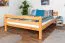 Hochbett für Kinder 160 x 200 cm | Massivholz: Buche | Natur Lackiert | umbaubar in Einzelbett | Premium-Qualität | inkl. Rollrost Abbildung