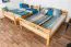 Doppelbett-Etagenbett für bis zu 4 Personen160 x 200 cm | Massivholz: Buche | Natur Lackiert | umbaubar in zwei Einzelbetten | Premium-Qualität | inkl. Rollroste Abbildung