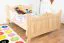 Kinderbett 140 x 200 cm | Massivholz: Kiefer | Natur Lackiert Abbildung