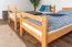 Stockbett für Kinder 90 x 190 cm | Massivholz: Buche | Natur Lackiert | umbaubar in 2 Einzelbetten | inkl. Rollroste Abbildung