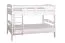 Stockbett für Jugendliche 90 x 200 cm | Massivholz: Buche | Weiß Lackiert | umbaubar in 2 Einzelbetten | inkl. Rollroste Abbildung