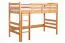 Hochbett für Jugendliche 120 x 190 cm | Massivholz: Buche | Natur Lackiert | umbaubar in Einzelbett | Premium-Qualität | inkl. Rollrost Abbildung