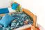 Stockbett für Kinder 90 x 200 cm | Massivholz: Buche | Natur Lackiert | umbaubar in 2 Einzelbetten | inkl. Rollroste Abbildung