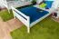 Stockbett für Jugendliche 120 x 190 cm | Massivholz: Buche | Weiß Lackiert | umbaubar in 2 Einzelbetten | inkl. Rollroste Abbildung