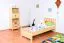 Kinderbett 80 x 200 cm | Massivholz: Kiefer | Natur Lackiert Abbildung