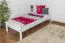 Bettrahmen für Kinder / Kinderbett 90 x 200 cm | Massivholz: Kiefer | Weiß Lackiert Abbildung
