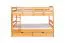 Etagenbett mit Stauraum / 2 Schubladen für Kinder 90 x 200 cm | Massivholz: Buche | Natur Lackiert | umbaubar in 2 Einzelbetten | Premium-Qualität | inkl. Rollroste Abbildung