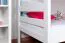 Stockbett für Jugendliche 90 x 190 cm | Massivholz: Buche | Weiß Lackiert | umbaubar in 2 Einzelbetten | inkl. Rollroste Abbildung