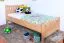 Kinderbett 90 x 200 cm | Massivholz: Buche | Natur Lackiert Abbildung