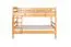Stockbett für Kinder 90 x 190 cm | Massivholz: Buche | Natur Lackiert | umbaubar in 2 Einzelbetten | inkl. Rollroste Abbildung